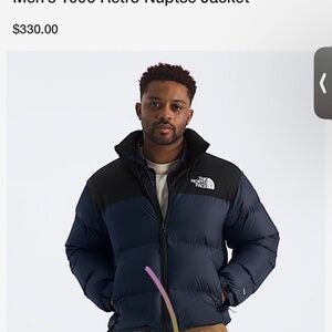 The North Face Men's Black and Navy Puffer Jacket